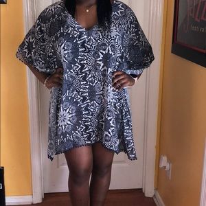 H&M Blue & White Swim Coverup